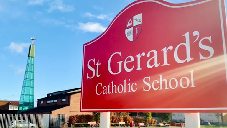 St Gerard's school sign